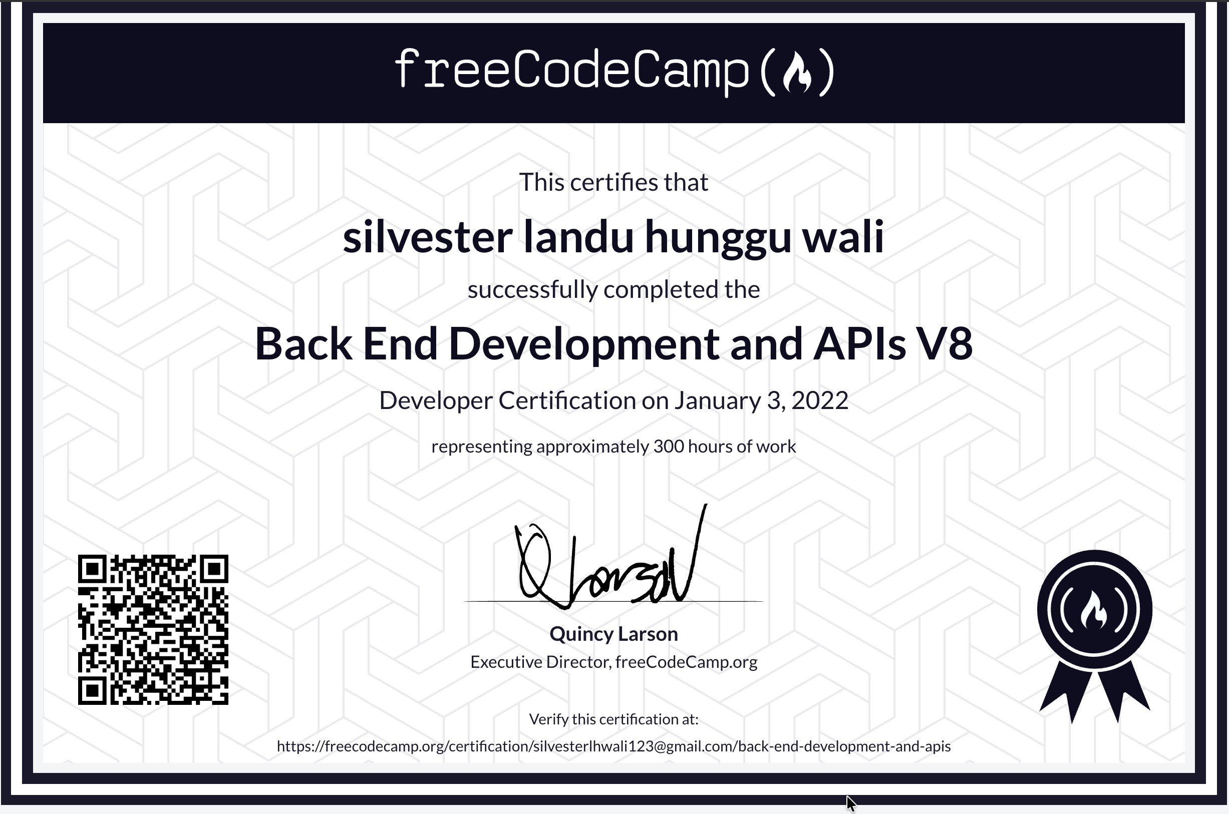 Back End Development and APIs